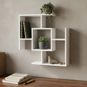 modern wooden wall shelf