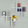 Criss Cross Kids Bedroom Organizer Floating Shelve Decor (Set of 2)