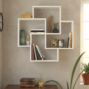 Nexus Intersecting Square Wall Shelf for modern living room decor