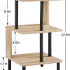 S-Shaped End Table with Storage Shelf - Image 2