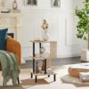 S-Shaped End Table with Storage Shelf - Image 3