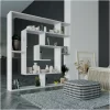 Wooden straight white shelving Bookcase White