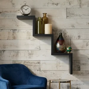 Zagging Floating Organizer Shelf for bedroom and living room display