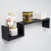 Dripped Living Lounge Drawing Room Floating Organizer Shelves Décor (Set of 2) - Image 5
